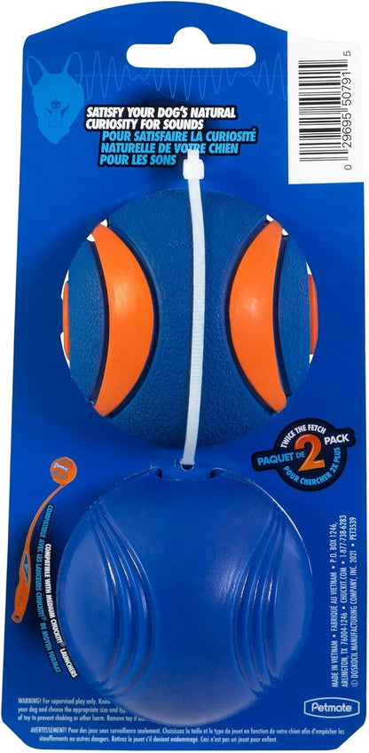 Chuckit! Sonic Dog Ball Medium (2.5 Inch Diameter) Pack of 2, for Breeds 20-60 Lbs2