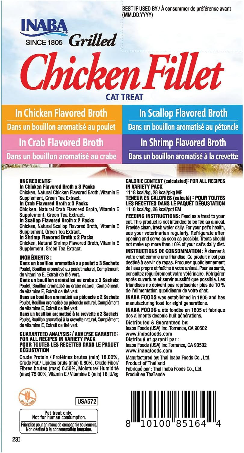 inaba-grilled-fillet-cat-treats-chicken-fillet-variety-box-10ct-hand-cut-grilled-chicken-broth-packed-vacuum-packed-78-moisture-immune-support-grain-free-10-x-0-9-oz-fillets