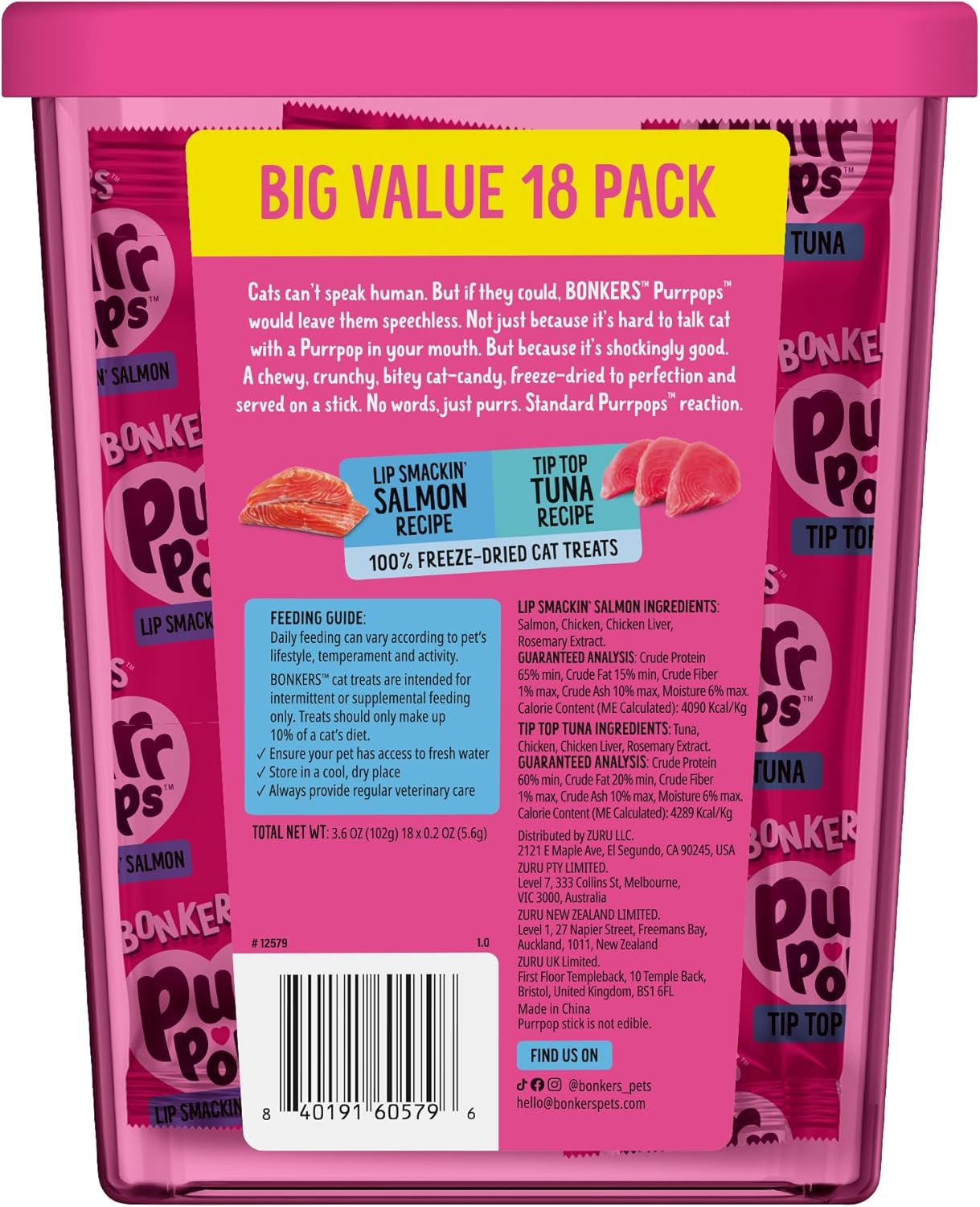 bonkers-purrpops-freeze-dried-tuna-salmon-flavor-lollipop-cat-treats-healthy-real-meat-treats-training-treats-or-food-topper-for-all-breeds-and-ages-value-pack-18-pieces