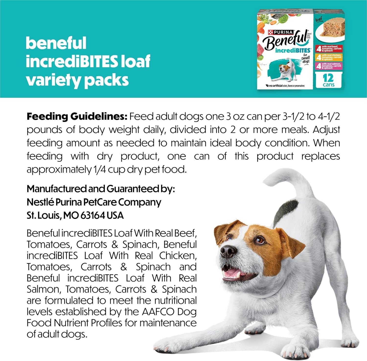 purina-beneful-small-breed-wet-dog-food-variety-pack-incredibites-loaf-chicken-beef-and-salmon-flavors-2-packs-of-12-3-oz-cans