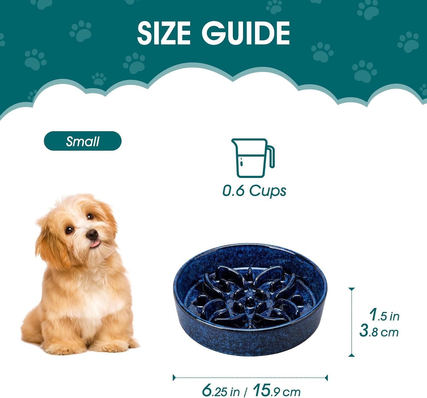 vancasso-ceramic-slow-feeder-dog-bowls-puzzle-dog-food-bowls-with-floral-maze-anti-slip-pet-food-dish-for-small-breed-0-6-cups-blue