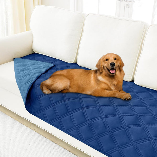 Smiry Waterproof Dog Bed Cover, Reversible Pet Blanket for Sofa Couch | Soft Washable Dog Blanket, Leakproof Couch Cover for Dogs Cats & Furniture Protection, 52X82, Grey/Dark Grey9