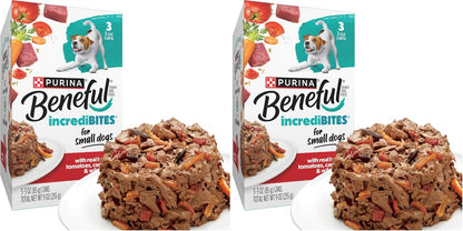 Beneful Purina Small Breed Wet Dog Food Variety Pack, Incredibites with Real Beef, Chicken and Salmon - (Pack of 30) 3 Oz. Cans17
