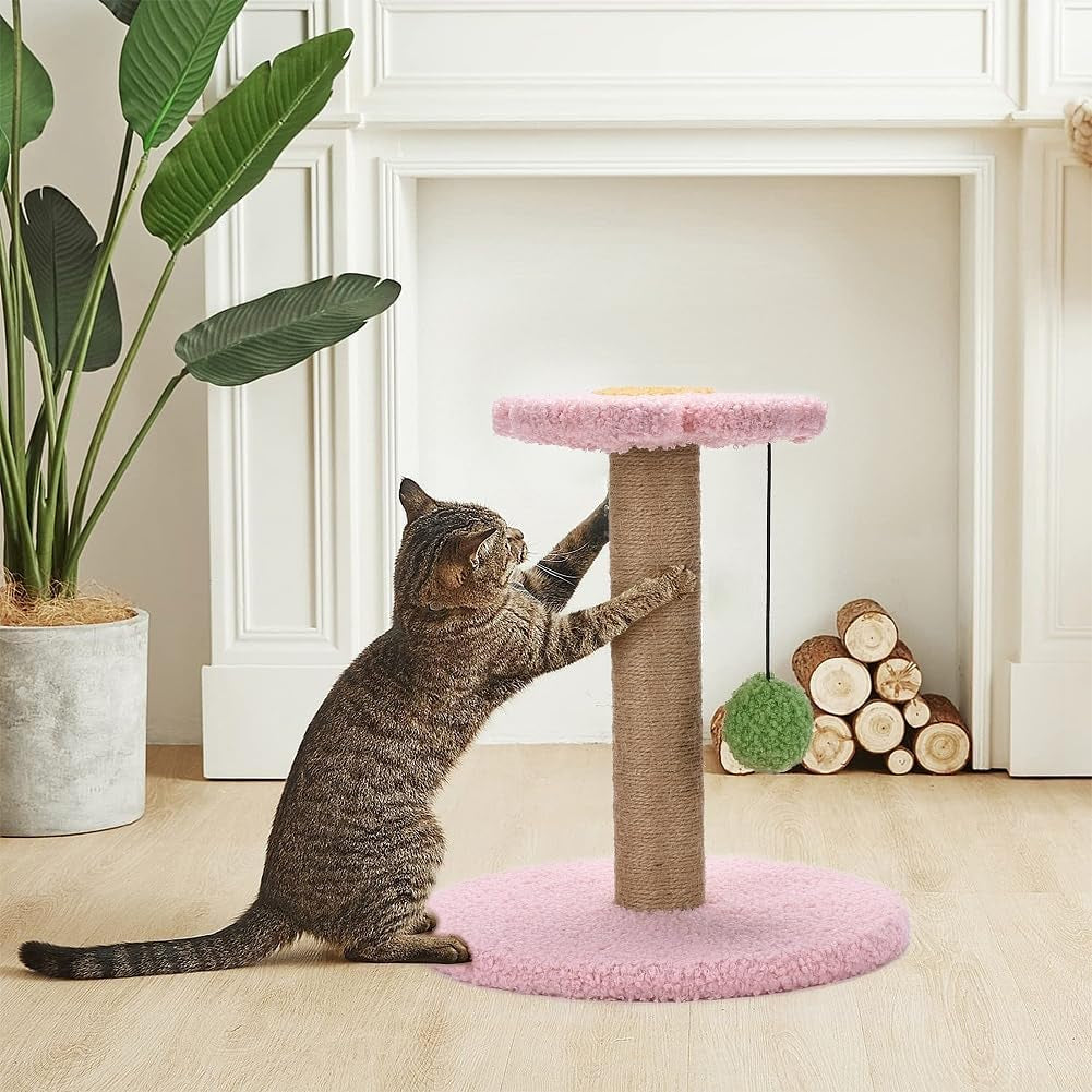 cat-scratching-post-with-ball-for-small-cat-polar-fleece-scratcher-kitten-toys-for-indoor-sisal-1-77-inch-scratch-post-interactive-toy-with-dangling-ball