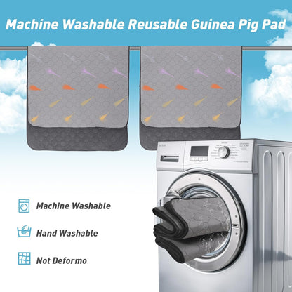 2Pcs Guinea Pig Cage Liners,Guinea Pig Fleece Cage Liners24''X48'' Super Absorbent Washable Pee Pads Reusable for Rabbit Hamster Chinchilla5