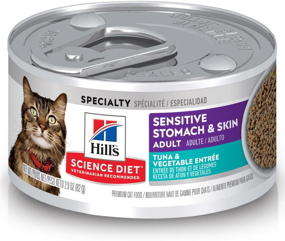 hills-science-diet-sensitive-stomach-skin-wet-cat-food-variety-pack-1-veterinarian-recommended-adult-formula-tuna-vegetable-chicken-vegetable-2-9-oz-cans-12-pack