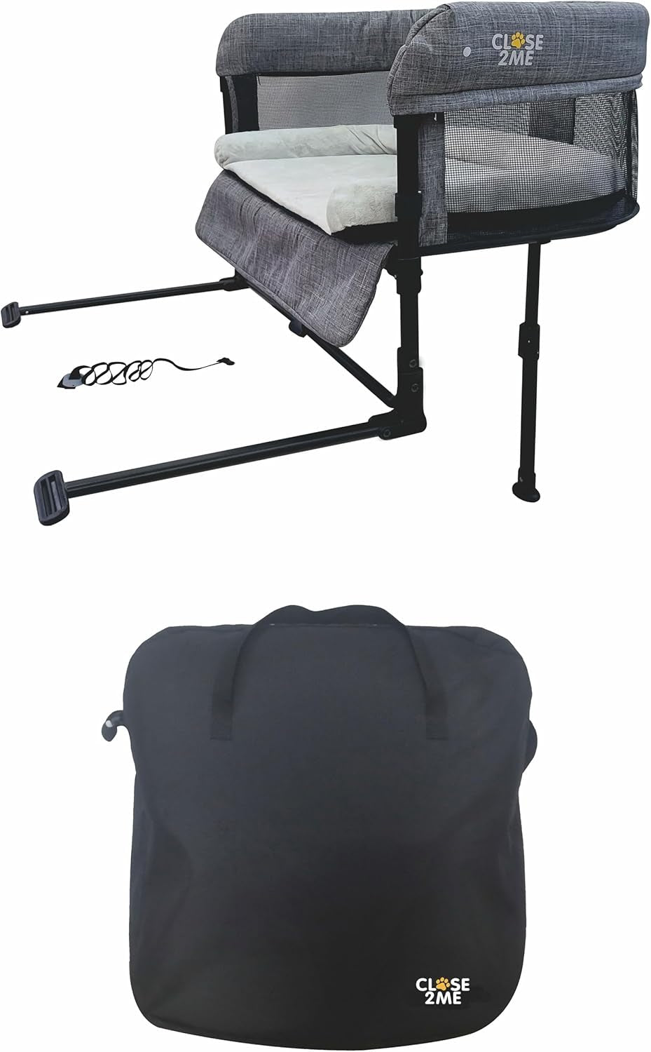 englacha-close2me-elevated-pet-bed-bedside-mattress-for-cats-and-small-dogs-comfortable-cozy-design-with-tool-free-installation-foldable-for-easy-transport-carry-bag-included