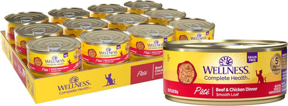 Wellness Complete Health Pate Adult Canned Wet Cat Food, Natural, Protein Rich, Grain Free, Chicken Entrée Recipe, 3 Oz, Pack of 24 Cans21