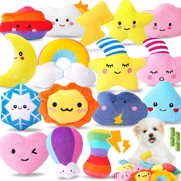 20-Pack Plush Squeaky Dog Toys for Small Dogs | 16 Plush Toys,4 Dog Bags,Built-In Squeakers,Keeps Dogs Busy,Boredom Relief7