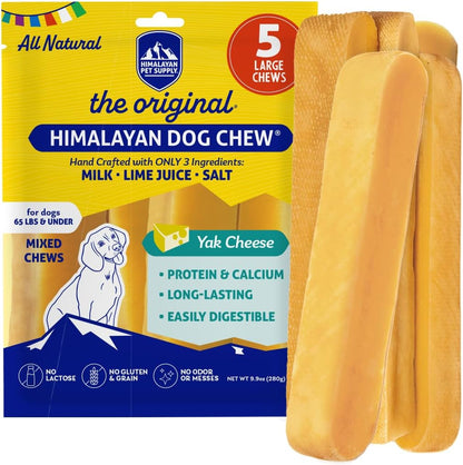 Himalayan Dog Chew, the Original Yak Cheese Dog Chews, 3 Large/Xl Yak Chews13