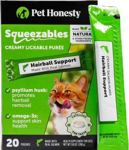 Cat Hairball Remedy Treats - Dual Texture Crunchy Creamy Hairball Treatment for Cats, Furball Relief Control Supplement with Fiber, Fish Oil for Indoor Cats Skin Coat Digestion (30-Day Supply)13