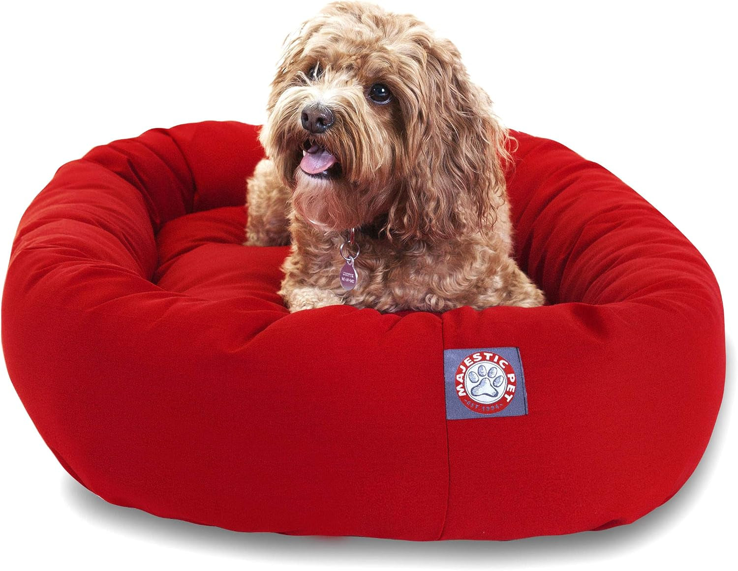 majestic-pet-40-inch-bagel-calming-dog-bed-washable-cozy-soft-round-dog-bed-with-spine-support-for-dogs-to-rest-their-head-fluffy-donut-dog-bed-40x29x9-inch-round-pet-bed-large-blue