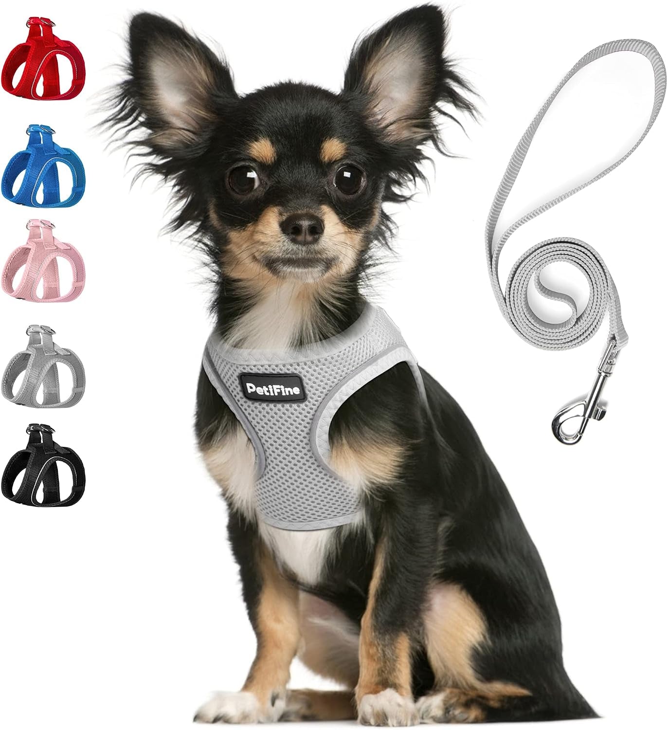 small-dog-harness-and-leash-set-breathable-step-in-puppy-cat-harness-xs-reflective-for-safe-easy-walking-soft-light-puppy-vest-escape-proof-no-pull-harness-for-dogs-all-weather-air-mesh-harness