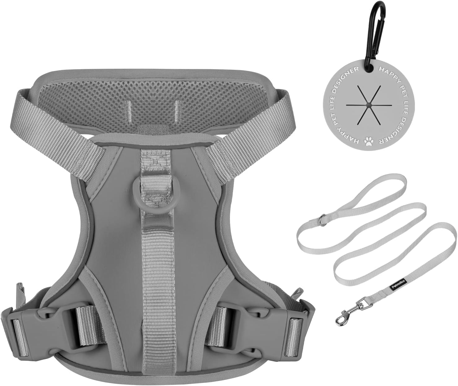petmolico-no-pull-cute-dog-harness-reflective-light-blue-small-set-includes-leash-waste-bag-holder-2-clips-handle-soft-comfy-fit-adjustable-ideal-for-daily-walks-travel