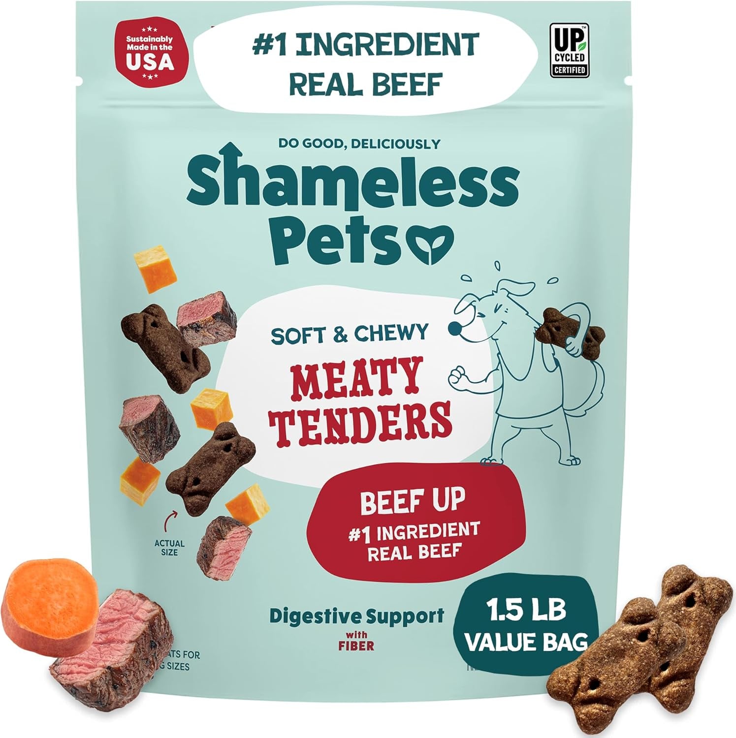 shameless-pets-soft-dog-treats-bacon-me-crazy-meaty-tenders-soft-chewy-treats-for-dogs-real-bacon-1st-ingredient-grain-free-healthy-treats-for-small-medium-large-dogs-8oz