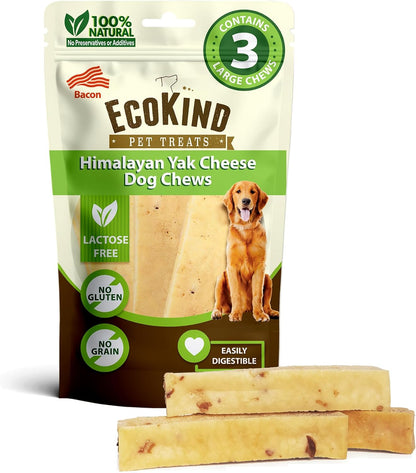 Ecokind Yak Cheese Himalayan Dog Chews, Yak Chews for Large Dogs, 4-5 Bones | 1 Lb, Long Lasting for Aggressive Chewers, Only 3 Ingredient Natural High Protein Dental Dog Treats, No Additives or Lactose12