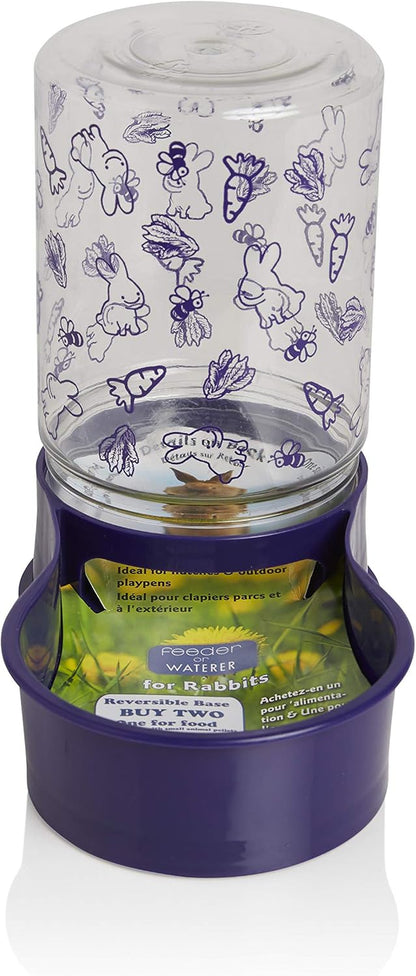 Lixit Reversible Waterer/Feeder for Rabbits and Other Small Animals. (Pack of 1),Purple3