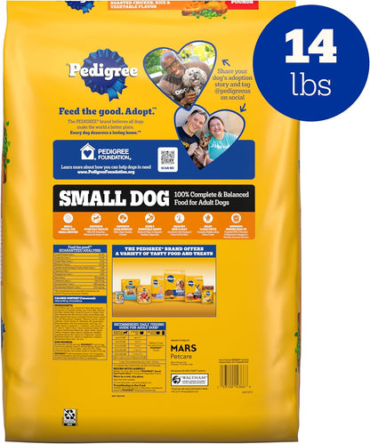 Pedigree Small Dogs Dry Dog Food, Roasted Chicken and Vegetable, 14 Lb | 36 Vitamins, Minerals & Amino Acids, Omega-6 & Zinc for Skin and Coat, Natural Fibers for Digestion, Supports Immune Health8