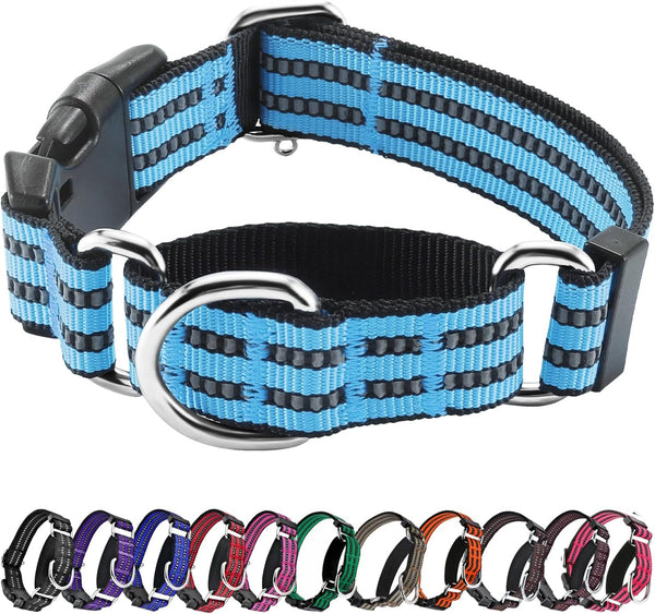 Martingale Collars for Dogs, Reflective Escape Proof Training Dog Collars with Quick Release Buckle,Adjustable No Slip Nylon Dog Collar for Medium Pets15