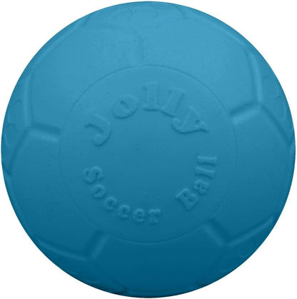 Jolly Pets Large Soccer Ball Floating-Bouncing Dog Toy, 8 Inch Diameter, Ocean Blue | Large 8 Inch Durable Dog Soccer Ball for Dogs 60 to 90 Lbs, Won'T Deflate When Punctured, Floats for Water Play, Made in USA13