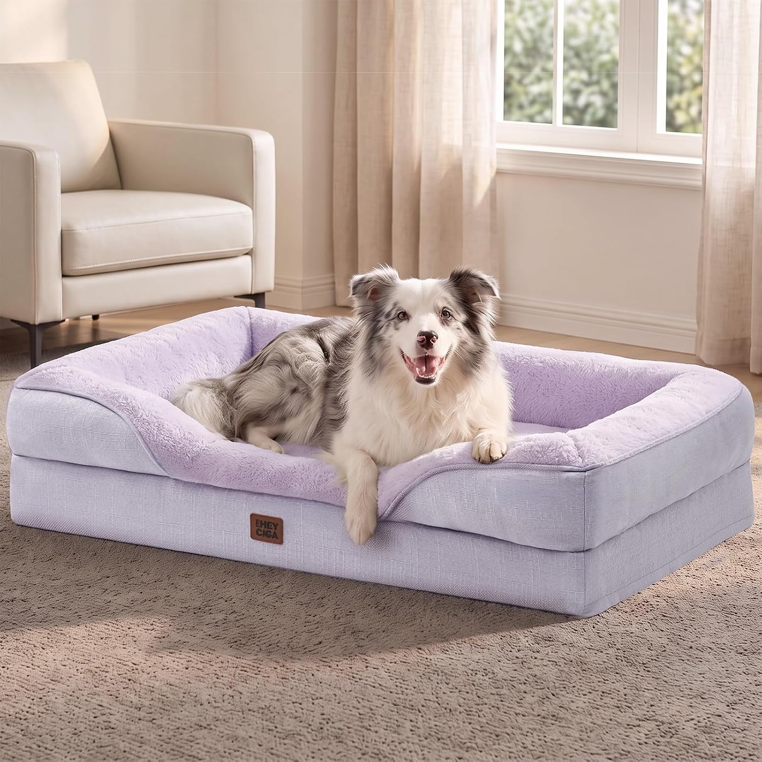 eheyciga-orthopedic-xl-dog-bed-for-large-sized-dog-42x30-inch-extra-large-memory-foam-dog-couch-bed-with-sides-waterproof-liner-washable-removable-cover-bolster-pet-sofa-grey