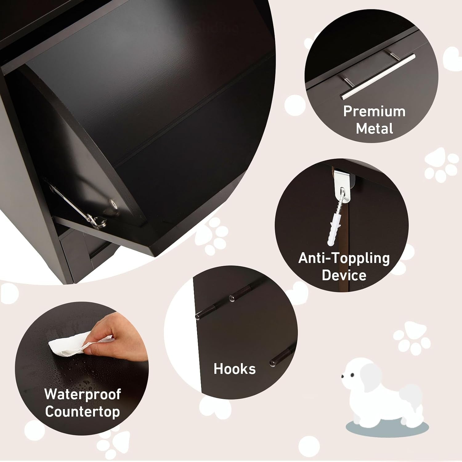 dog-food-cabinet-feeding-station-with-2-raised-bowls-pull-out-elevated-dog-bowl-storage-3-hangers-pet-feeder-toy-leashes-organizer-brown