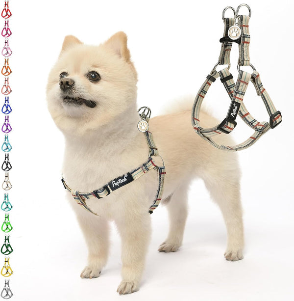 PUPTECK No Pull Dog Harness Soft Adjustable Basic Nylon Step in Puppy Vest Outdoor Walking with ID Tag42
