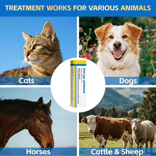 Pet Eye Health for Dogs, Cats, Cattle, Sheep, Horses, Birds and Puppies, Kitten - 1 Tube 0.35 Oz /10G2