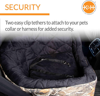 K&H Pet Products Bucket Booster Dog Car Seat, Sturdy Cat or Dog Booster Seats - Large Realtree Edge5