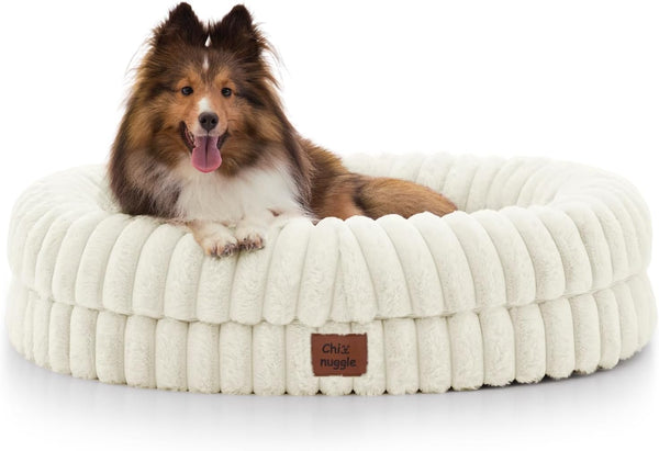 Chixnuggle Orthopedic Dog Bed, Washable Cover, Faux Fur Bolster Pet Couch | Waterproof,Egg Crate Foam,Non-Slip Bottom,For Small Medium Dogs,Dark Grey,30*24*7,Dog Sofa,Puppy Bed16