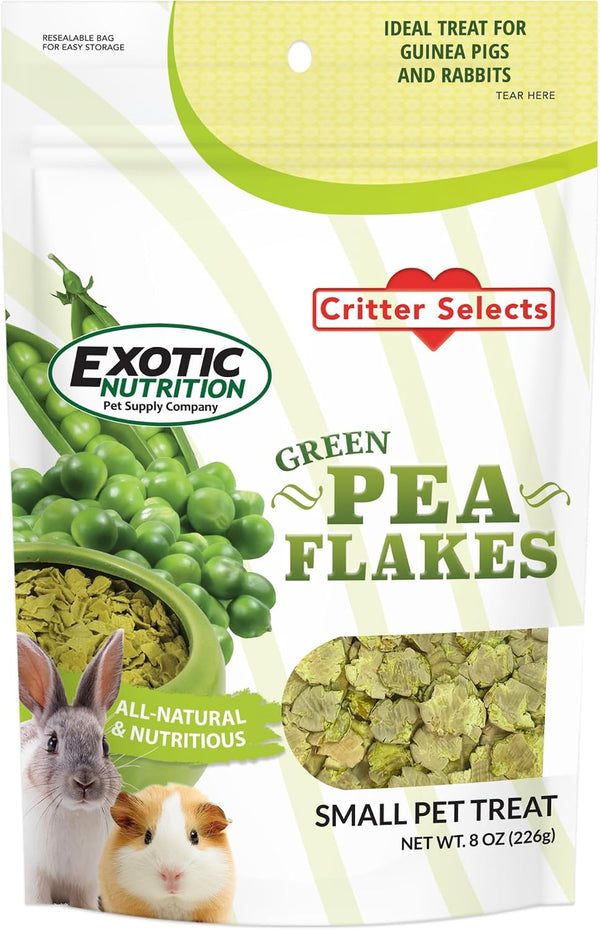 Exotic Nutrition Green Pea Flakes 3Oz. - Healthy & Unique Treat - Rat, Degu, Prairie Dog, Chinchilla, Hedgehog, Parrot, Guinea Pig, Rabbit, Hamster11
