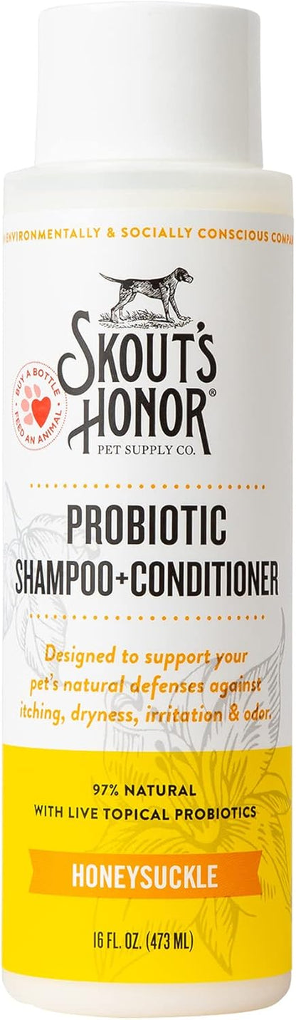 SKOUT'S HONOR Probiotic Dog Shampoo and Conditioner - DOTW, 16 Oz | Hydrating Natural 2-In-1 for Itchy Skin, Microbiome-Friendly with Avocado Oil & Omega-3S, Paraben & Sulfate-Free15