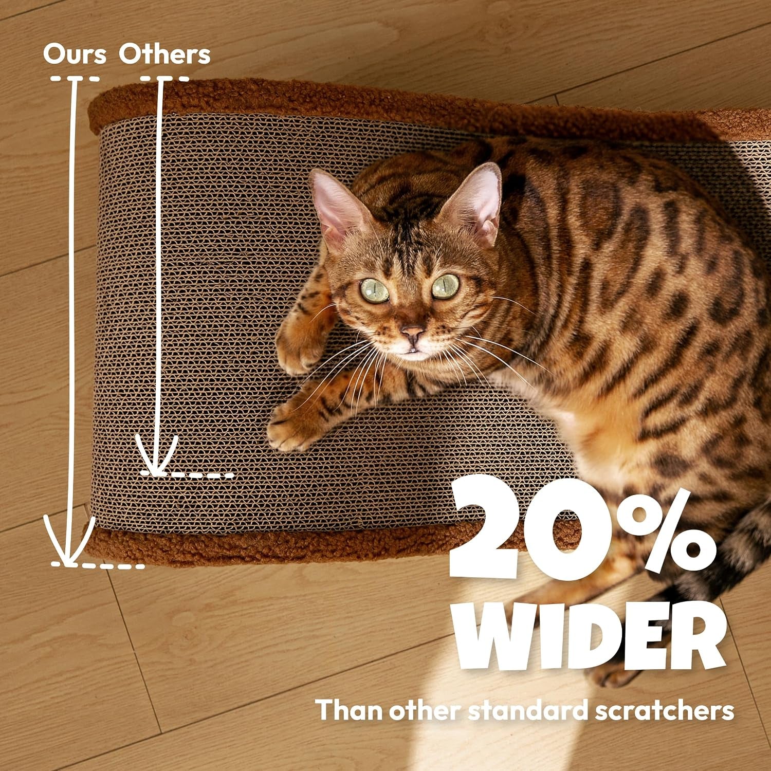 cloud-lounge-cat-scratching-pad-reversible-scratch-board-with-natural-curves-for-freestyle-scratching-ergonomic-support-extra-wide-cat-bed-for-large-cats-premium-cardboard-cozy-fabric