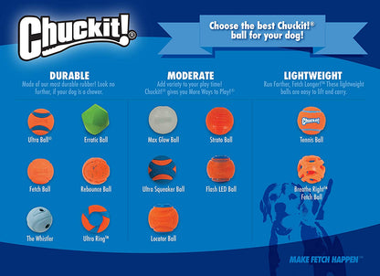 Chuckit! Glow in the Dark Bouncy Balls - Ball for Dogs, Chuckit Dog Toy, Max Glow Balls - Medium, 2.5 Inch Pack of 28