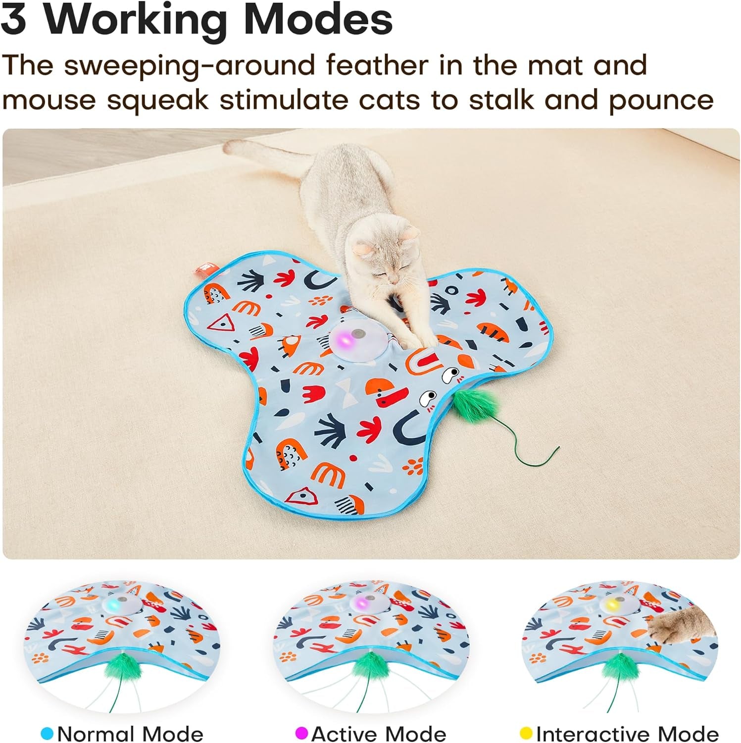 potaroma-hide-and-seek-interactive-cat-toys-moving-concealed-wand-feather-automatic-chargeable-indoor-kitten-exercise-kicker-mouse-squeaky-floral-cover
