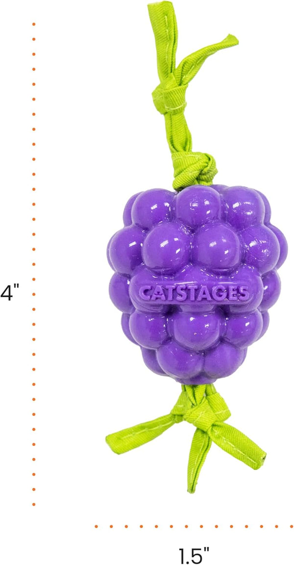 Catstages Bouncing Grape Teether Cat Toy, Soft and Textured Chew, Catnip Oil Coating6