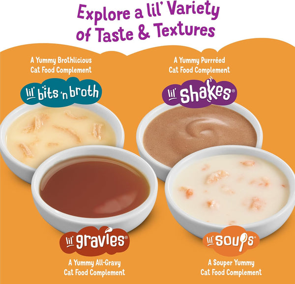 Purina Friskies Lil Soups Cat Food Topper, Shrimp, 8 Count, 1.2 Oz Cups | Grain-Free Lickable Recipe with Real Chicken in a Velvety Broth, No Fillers, Artificial Colors or Preservatives9