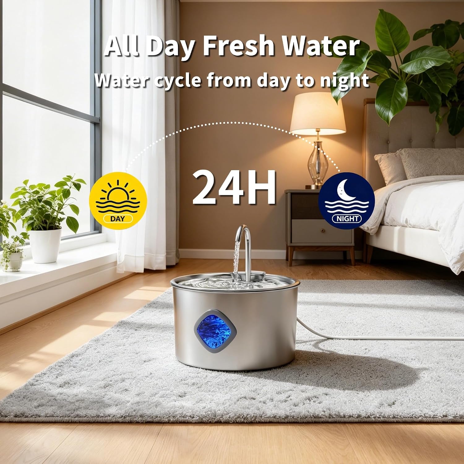cat-water-fountain-stainless-steel-108oz-3-2l-cat-fountain-for-drinking-pet-water-fountains-for-cats-indoor-cat-water-bowl-dispenser-pets-feeding-watering-supplies-water-level-window