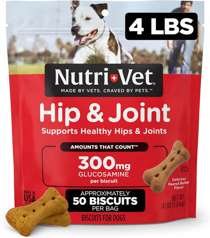 Nutri-Vet Hip & Joint Dog Biscuits, Dog Treats, 300Mg Glucosamine, 6 Lb Bag | Joint Supplement for Dogs, Hip & Joint Support, Functional Treats, Large Dog Biscuits, Chondroitin, Mobility Support8