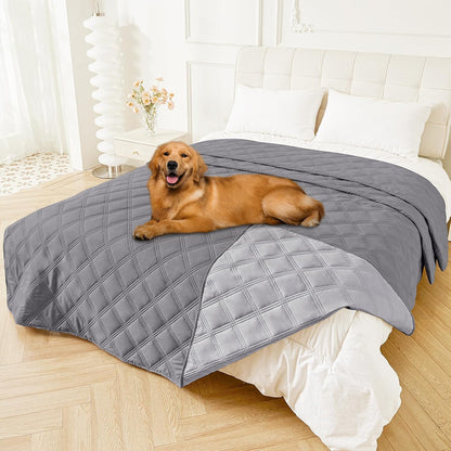 Smiry Waterproof Dog Bed Cover Blanket, Reversible Pet Blanket | Soft Reversible, Washable Leakproof Cats Dogs Couch Cover for Sofa, Couch, Furniture (30X70 Inch)121