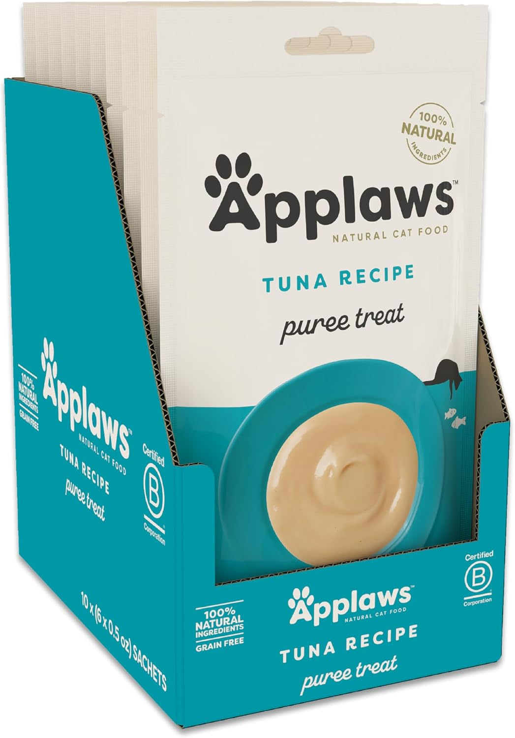 applaws-fish-puree-lickable-cat-treats-24-pack-0-5-oz-sachets-100-natural-high-quality-protein-limited-ingredient-grain-free-creamy-squeeze-up-treats