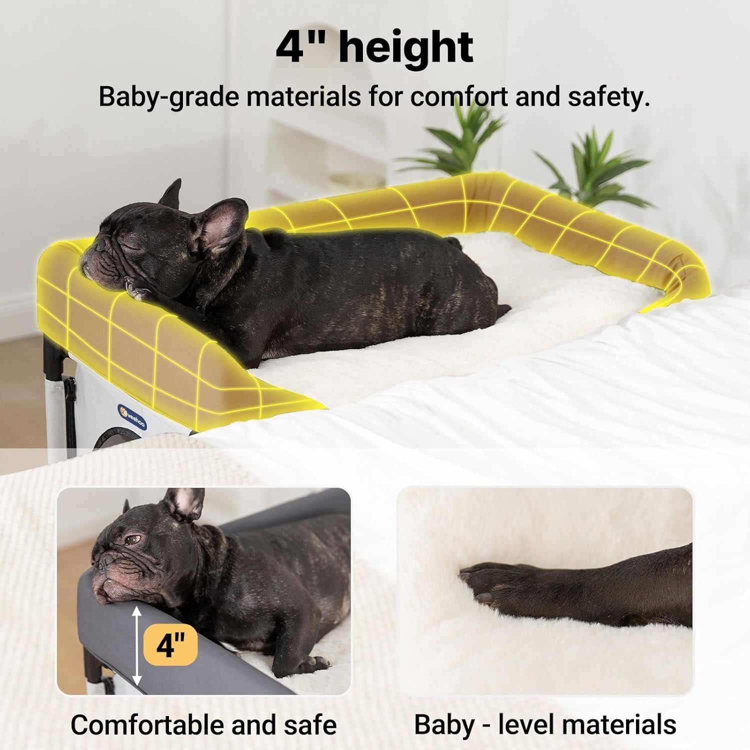 veehoo-dog-bunk-bed-dog-beds-attachment-to-human-bed-bedside-dogs-cot-pet-window-perch-for-small-medium-cats-dogs-dog-house-bed-with-non-slip-feet-plush-cushion-topper-grey