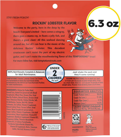Temptations Classic Crunchy Cat Treats, Rockin' Lobster, 6.3 Oz, 10 Pack | under 2 Calories per Treat, 100% Complete & Balanced Adult Cat, Resealable Stay-Fresh Pouch, Use as Snack, Meal, or Topper9