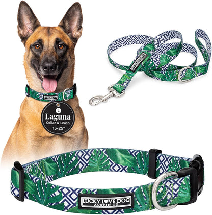 Lucky Love Dog - Easy Click Buckle Dog Collar with Leash Set Combo, Durable & Comfortable for Male & Female Dogs, Pet Collar for Medium Dogs, Secure Fit - Blackbird Combo, Medium47