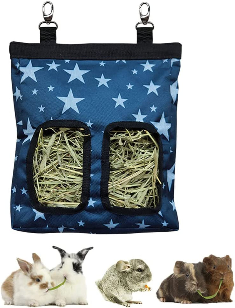 rioussi-guinea-pig-hay-feeder-hanging-rabbit-hay-feeder-bag-blueflower-upgraded-double-layer-fabric-bite-resistant-cleaner-hay-less-mess-small-animal-hay-holder-for-bunnies-chinchillas