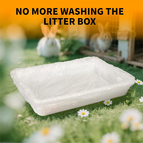 BESNEW Small Animal Bedding & Litter,50 Pcs Disposable Rabbit Cage Liner Bags 3S Quick Clean for Bunny Cat Guinea Pig Ferret Chinchilla6