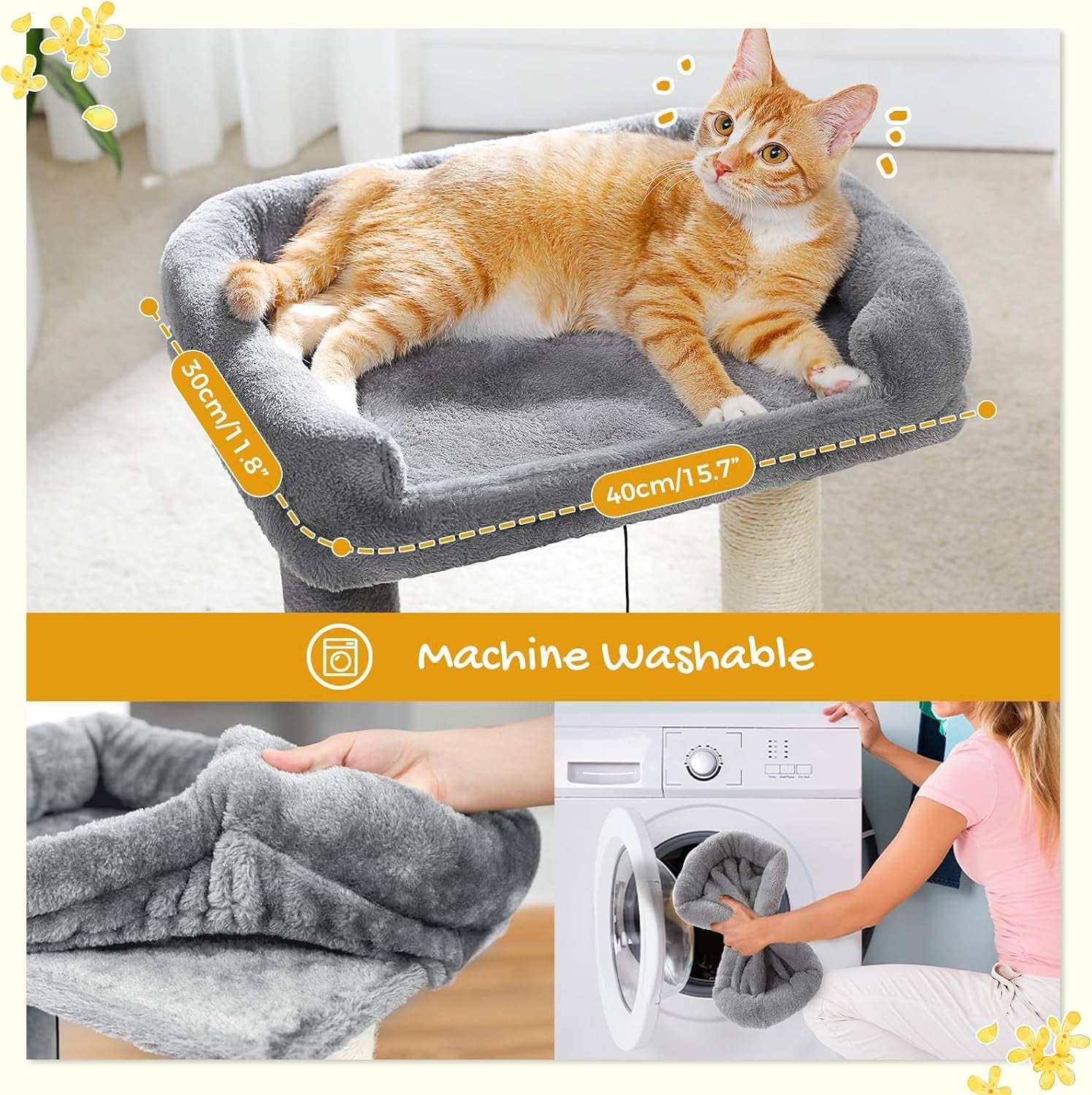 pawz-road-cat-scratching-post-with-bed-small-cat-tower-with-pad-ball-19-cat-stand-with-padded-removable-bed-full-sisal-scratching-post-scratcher-pad-dual-play-ball-for-kittens-indoor-cats