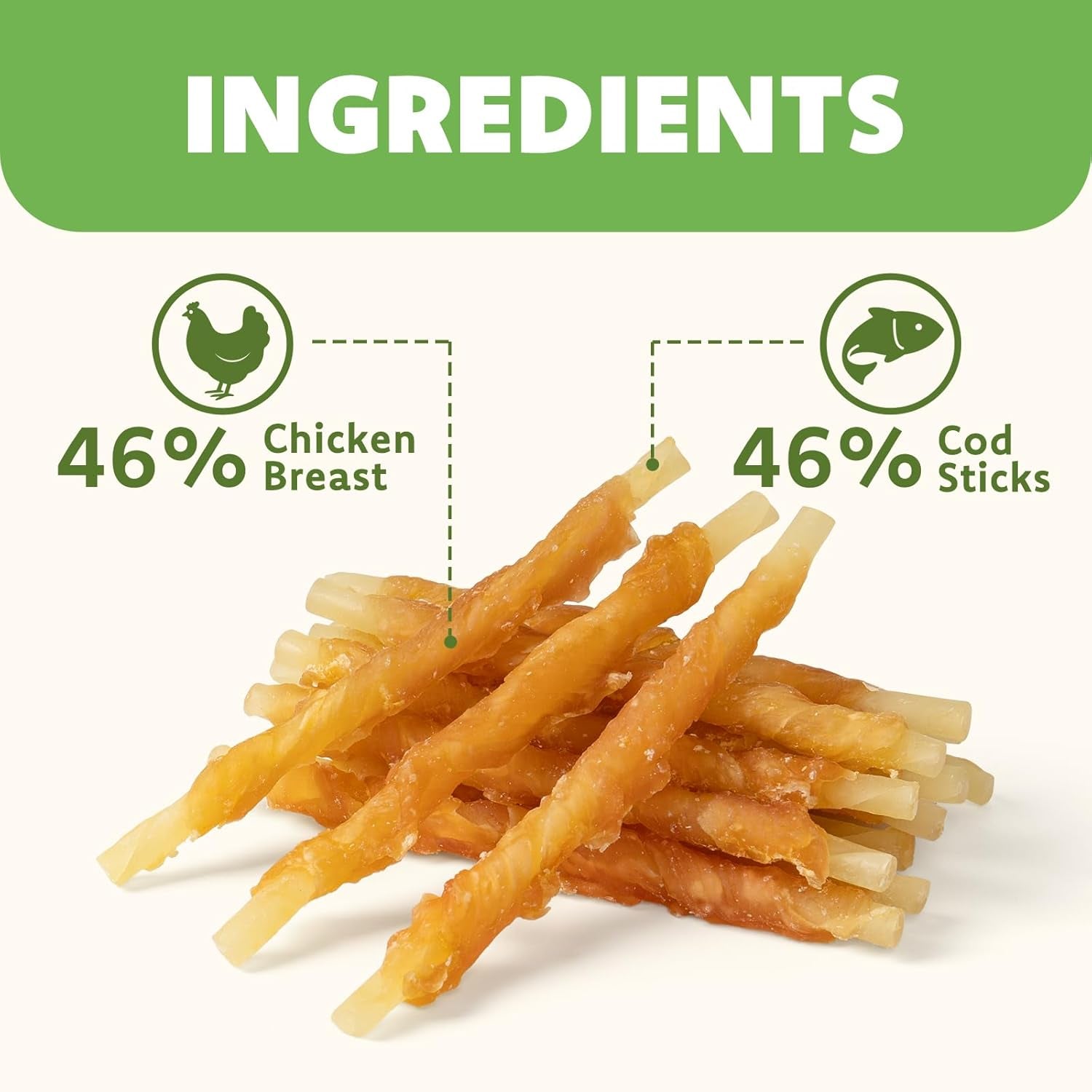 mon2sun-dog-treats-4-5-4-7-inch-chicken-wrapped-codfish-sticks-14-11-oz-40-count-pack-soft-chewy-texture-low-fat-recipe-rawhide-free-daily-treats-suitable-for-small-dogs