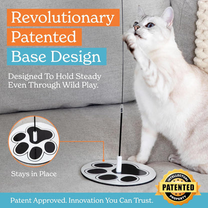 18-Piece Interactive Cat Toys for Indoor Cats, Cat Stuff Heavy Duty Self-Holding Floor Base & Suction Cup - Durable Feather Wand Bird Simulation Self Play Kitten Toys for Bored Adult Cats Juguete Gato2