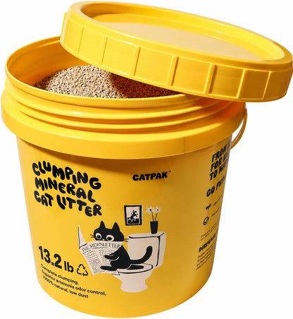 99% Dust Free Clumping Cat Litter, Natural Attapulgite Clay, Unscented Odor Control, Lightweight, Low Tracking, for Housebreaking Multi Cat Kitty, Kittens & Robot Litter Machines 13.2 Lb5